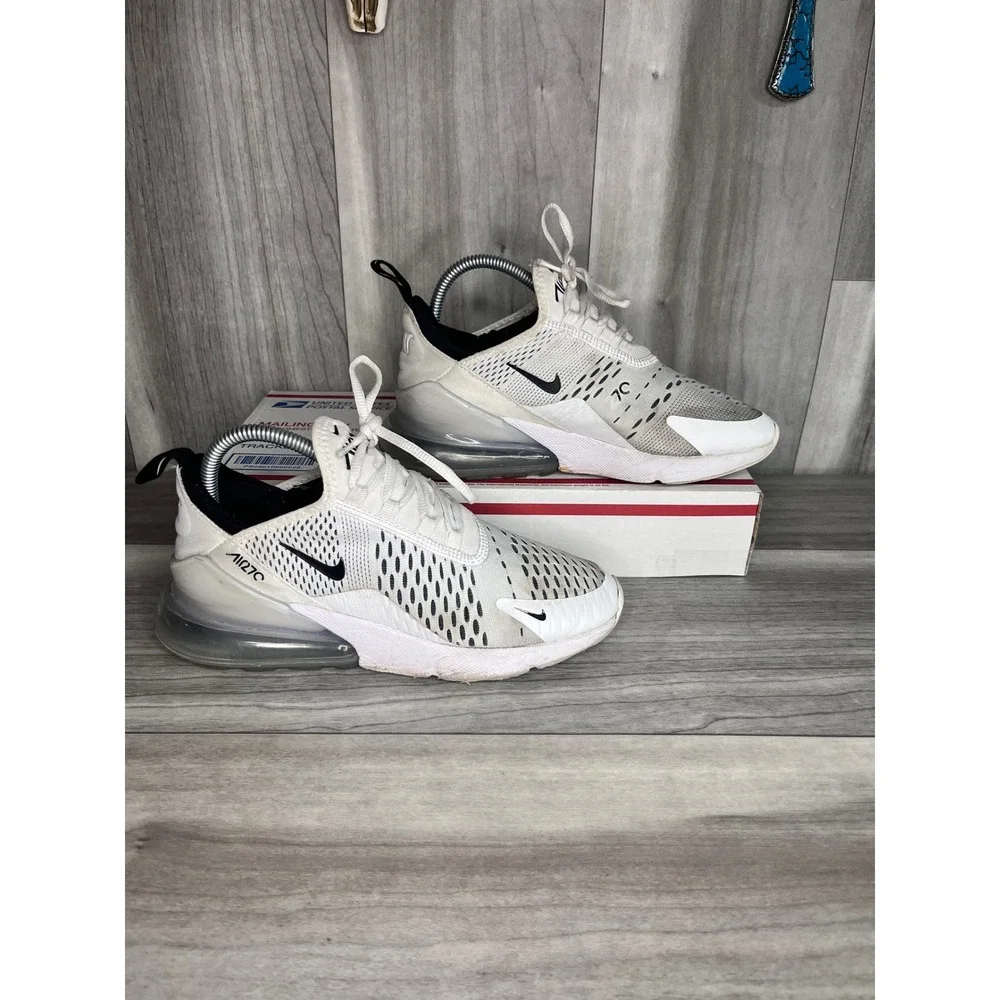 Nike Air Max 270 Sneakers Womens 7 White AH6789-100 Athletic Running Shoes